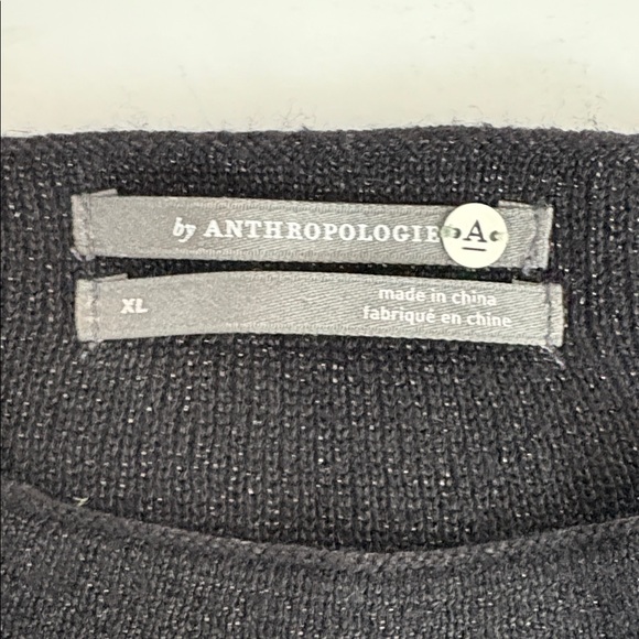 Anthropologie Claudette ruffled sweater dress drop shoulder metallic sparkle - Picture 14 of 16